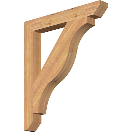 Funston Slat Smooth Bracket, Western Red Cedar, 3 1/2W X 28D X 32H